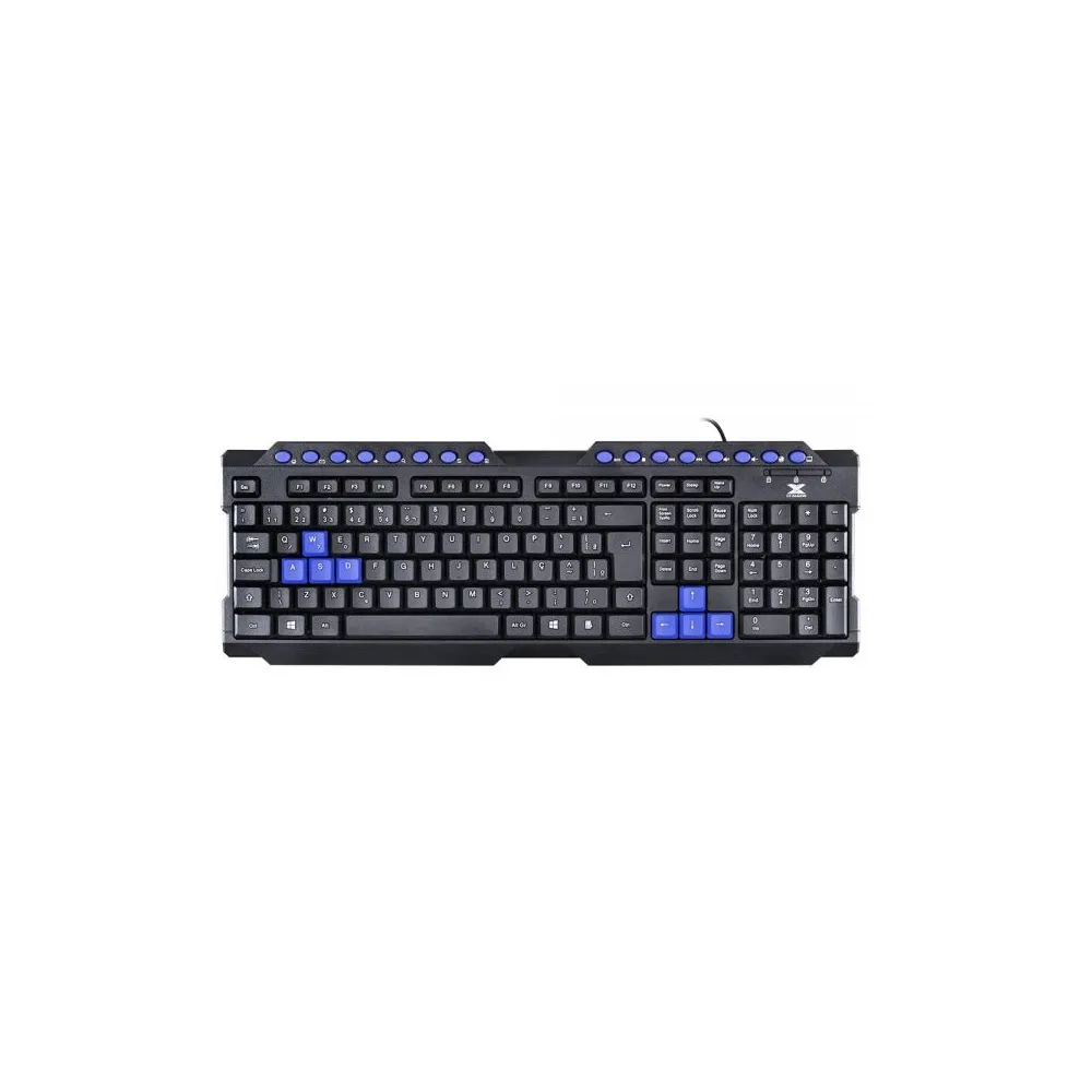 [1compra R$22] Teclado Gamer Vinik Dragon V2 Gt102 Usb 1,8m Abnt2 - Preto/Azul